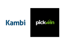 Kambi Group plc assina parceria plurianual de apostas esportivas online com Pickwin no México Logotipo Kambi em fundo branco à esquerda, com logotipo PickWin em fundo preto à direita. Kambi Group plc assina parceria plurianual de apostas esportivas online com Pickwin no México