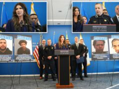 Kristi Noem apregoa prisão de 54 membros de gangues de imigrantes após tiroteio em Nova York contra policial do CBP fora de serviço Kristi Noem apregoa prisão de 54 membros de gangues de imigrantes após tiroteio em Nova York contra policial do CBP fora de serviço