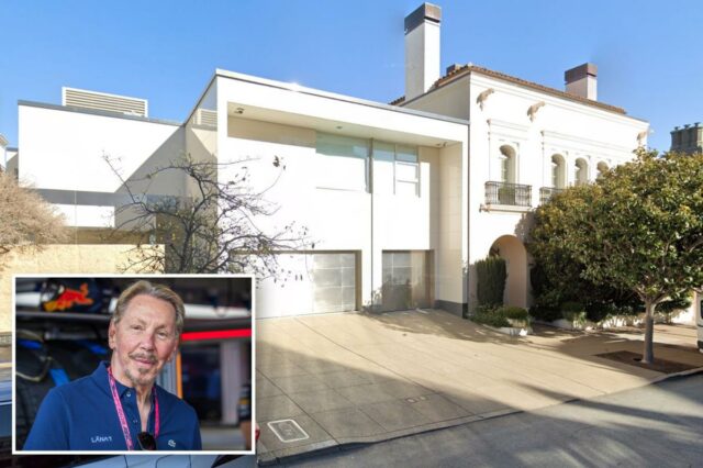 A casa de Larry Ellison em São Francisco, na Broadway, 2850, que ele vendeu discretamente por US$ 45 milhões.