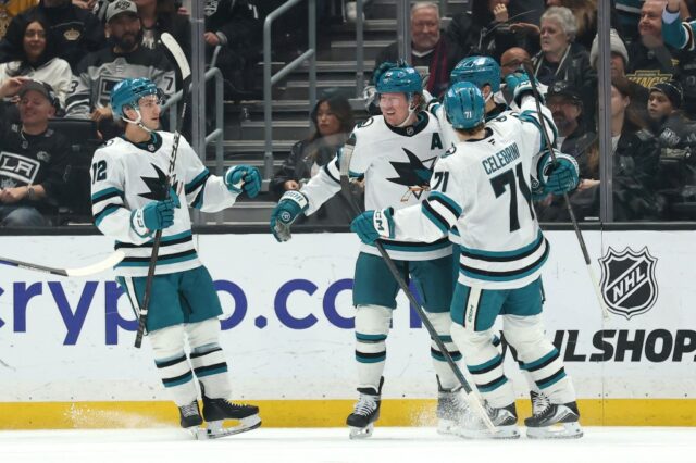 Macklin Celebrini marca um gol deslumbrante e auxilia na vitória do OT enquanto Sharks surpreende os Kings
