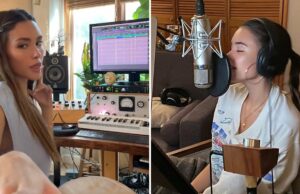 Madison Beer fazendo música para comemorar seu novo álbum ‘Locket’ Madison Beer fazendo música - nos bastidores