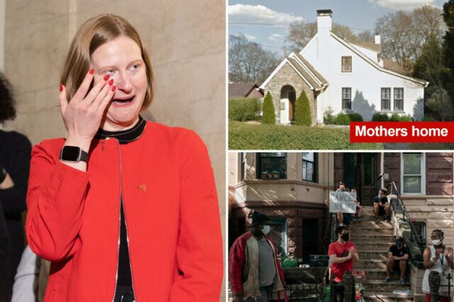 Cea Weaver enxugando as lágrimas em entrevista coletiva.