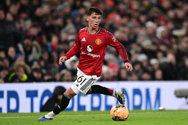 O Manchester United comemora a vitória na liga.