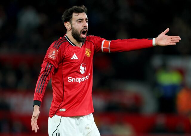 Man Utd enfrenta novo medo de Bruno Fernandes em meio Bruno Fernandes jogando contra o Brighton