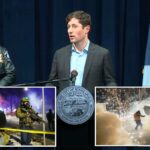 Manifestantes anti-ICE de Minneapolis lançam fogos de artifício e pedras contra policiais após tiro de migrante venezuelano