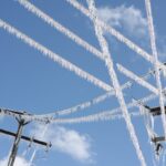 Ice covered powerlines