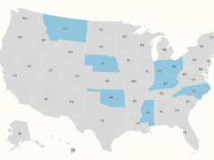 Mapa mostra oito estados reduzindo taxas de imposto de renda Mapa mostra oito estados reduzindo taxas de imposto de renda