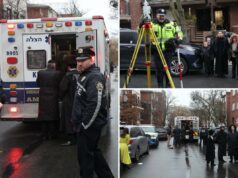 Menino de Nova York em estado crítico depois de ser atropelado por uma ambulância no Brooklyn Policiais da NYPD conduzindo uma investigação sobre uma criança atropelada por uma ambulância Hatzolah na 1532 52nd Street, no Brooklyn.