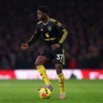 O Manchester United comemora o gol contra o Arsenal.