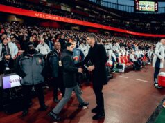 Momento de 12 minutos contra o Arsenal provou que Michael Carrick já conquistou o medo e o respeito dos rivais O Manchester United comemora o gol contra o Arsenal.