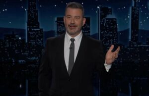Monólogo de Jimmy Kimmel interrompido por fãs pedindo corrida presidencial: ‘Uh, obrigado’ | Vídeo Jimmy Kimmel (Crédito: ABC)
