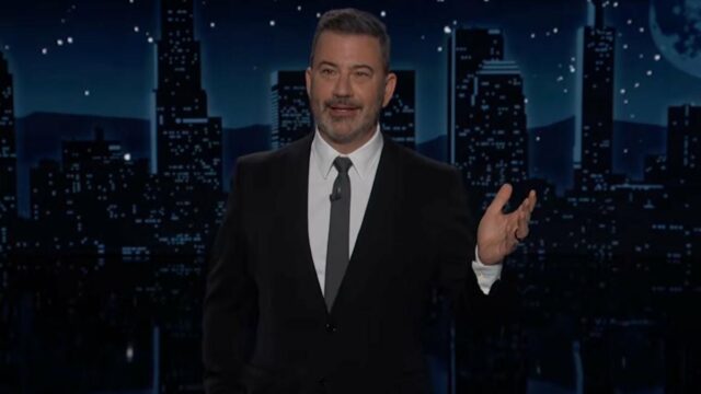 Monólogo de Jimmy Kimmel interrompido por fãs pedindo corrida presidencial: Jimmy Kimmel (Crédito: ABC)