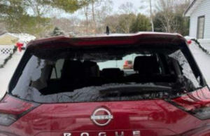 Motoristas do Nissan Rogue iniciam ação judicial por supostos vidros traseiros quebrados espontaneamente do carro Um novo processo alega que os pára-brisas do Nissan Rogues 2021-2025 são “propensos a explodir espontaneamente”. O demandante Darren Chang diz que o para-brisa traseiro de seu Nissan Rogue 2023 (foto) quebrou no mês passado, de acordo com o processo (Distrito Médio do Tennessee)