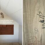 Hidden drawer in 1940s home.