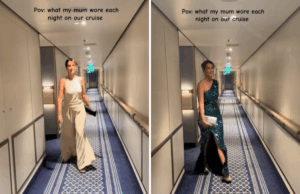 Mulher revela vestidos de navio de cruzeiro da mãe, internet tem a mesma pergunta Mulher revela vestidos de navio de cruzeiro da mãe, internet tem a mesma pergunta