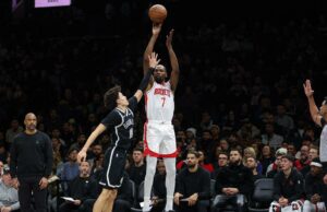 NBA Roundup: Durant lidera Rockets sobre Nets pela quarta vitória consecutiva NBA Roundup: Durant lidera Rockets sobre Nets pela quarta vitória consecutiva