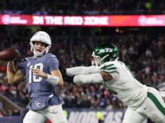 NFL anuncia punição por incidente com Drake Maye antes dos playoffs The NFL announced a punishment after an incident involving Drake Maye.