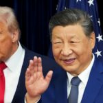 Trump e o presidente chinês Xi Jinping em outubro.