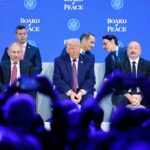 Donald Trump deu a entender os seus planos mais amplos para o Conselho de Paz durante um jantar para o príncipe herdeiro saudita Mohammed bin Salman, em novembro.