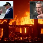 Newsom se gaba de que estava 'fisicamente' no meio da luta contra incêndios em Los Angeles depois de alegar que seu cabelo pegou fogo