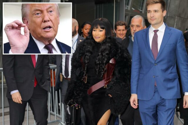 Nicki Minaj promete dinheiro para apoiar contas de Trump para Nicki Minaj promete dinheiro para apoiar contas de Trump para bebês 'Barbz'