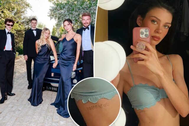Nicola Peltz envia à família de Brooklyn Beckham uma mensagem incisiva com tatuagem enquanto a rivalidade continua
