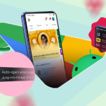 Um tablet Amazon Fire sobre o logotipo da Play Store.