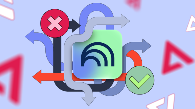 Um jovem usando um laptop e fones de ouvido, sentado entre os logotipos flutuantes do YouTube e do NotebookLM.