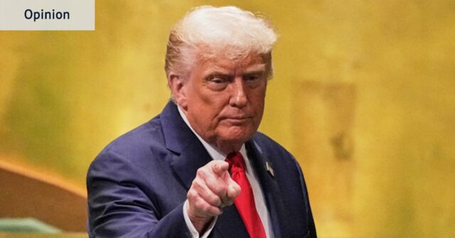 Donald Trump, retratado após o seu discurso nas Nações Unidas em Setembro, propôs uma organização alternativa, o “Conselho da Paz”, para supervisionar Gaza. 