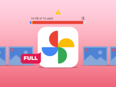O Google Fotos está mantendo meu armazenamento como refém, então criei meu próprio backup local Logotipo do Proton Drive cercado e posicionado na frente de um logotipo do Google Drive marcado com um 'X' vermelho.