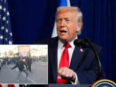 O Irã ameaça as tropas americanas como ‘alvos legítimos’ depois que Trump afirma que os EUA estão ‘armados e carregados’ para proteger manifestantes pacíficos Presidente Donald Trump falando em entrevista coletiva.