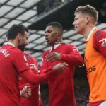 Marcus Rashford comemora gol contra o City