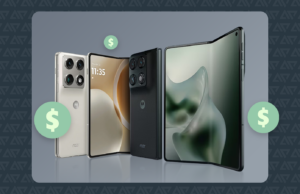 O Motorola Razr Fold não é o dobrável que eu queria – a menos que o preço seja justo Motorola Razr 2025 cercado por contas verdes