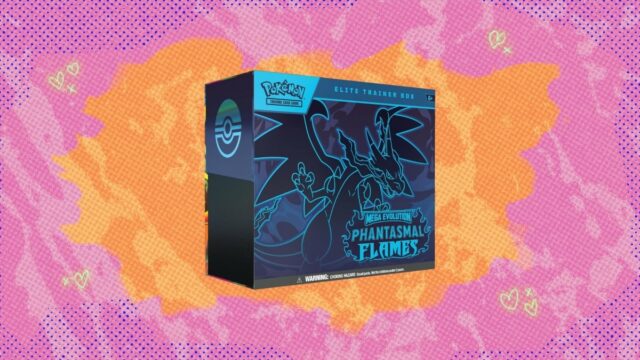 O Pokémon TCG: Mega Evolution Phantasmal Flames Elite Trainer Box está próximo do valor de mercado na Amazon
