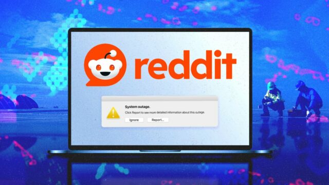 captura de tela mostrando relatórios de erros do Reddit em um gráfico no downdetector do site