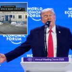 Presidente Donald Trump discursando no Fórum Econômico Mundial em Davos, Suíça.