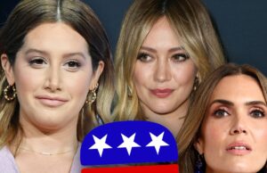 O artigo de Ashley Tisdale não é sobre o Celeb Group, nega ser republicano mandy-moore-Hilary-Duff-ashley-tisdale-getty-2