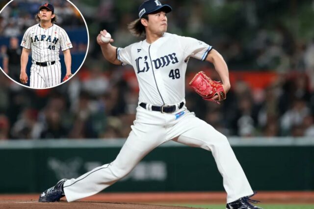 Tatsuya Imai lançando para os Leões Saitama Seibu.