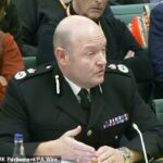 O chefe da polícia de West Midlands, Craig Guildford, no Comitê de Assuntos Internos em 6 de janeiro