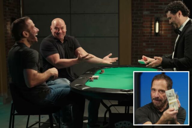 O chefe do UFC, Dana White, perde US$ 10 mil em uma batalha de blackjack com o chefe do TMZ, Harvey Levin
