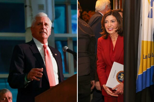 O executivo do condado de Nassau, Bruce Blakeman, inicia o segundo mandato divulgando recorde, criticando Hochul
