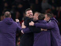 O filho de Michael Carrick posta foto do Arsenal fora de casa enquanto o Manchester United conquista uma vitória esmagadora Arsenal x Manchester United - Premier League