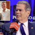 Scott Bessent fala em um evento do Politico.