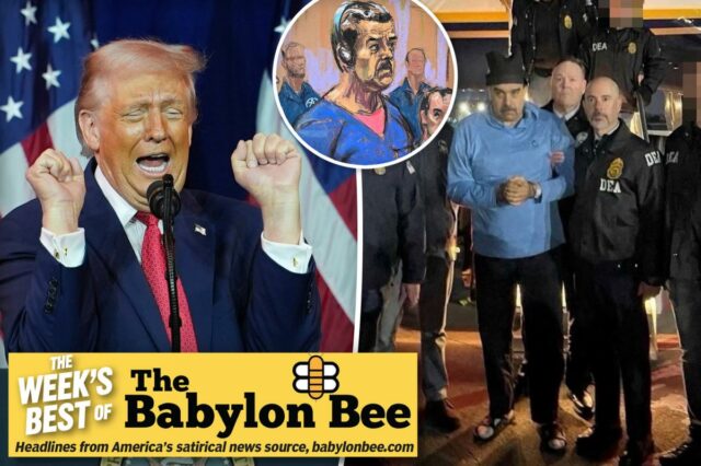 O melhor da Babylon Bee: Trump escolherá próximo prez venezuelano O melhor da Babylon Bee: Trump escolherá próximo prez venezuelano na temporada inaugural de 'El Aprendiz'