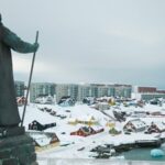 As forças militares dinamarquesas participam num exercício com centenas de soldados de vários membros europeus da NATO no Oceano Ártico, em Nuuk, na Gronelândia, em setembro.