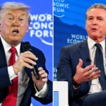 Donald Trump falando no Fórum Econômico Mundial.