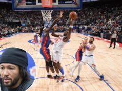 O que os Knicks dizem sobre a teoria de que estão em crise pós-Copa da NBA A estrela dos Knicks, Jalen Brunson, fala com a mídia em 6 de janeiro de 2026.