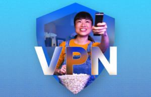 O que realmente mudou quando eu trouxe uma VPN para minha rotina noturna Mascote do Android em frente ao logotipo da NordVPN, cercado por ícones de escudo e relâmpagos.