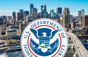 Oficial federal atira em migrante indocumentado em Minneapolis Estoque de gelo em Minneapolis, Minnesota