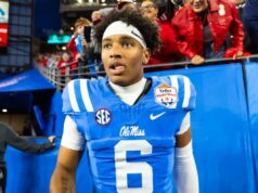 Ole Miss QB Trinidad Chambliss processará a NCAA após ter sido negado o sexto ano de elegibilidade O quarterback do Mississippi Rebels, Trinidad Chambliss (6), contra o Miami Hurricanes durante o Fiesta Bowl de 2026 e o jogo semifinal do College Football Playoff no State Farm Stadium.